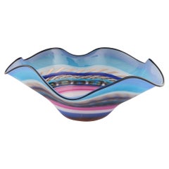 Gianluca Vidal Murano Glass Sculptural Bowl 2000-2010