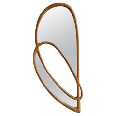 Dynamic Mirror II by Soo Joo - Asymmetric White Oak Mirror