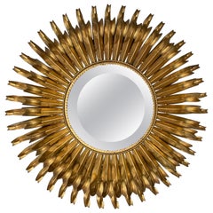 Vintage metal gold Eyelash mirror