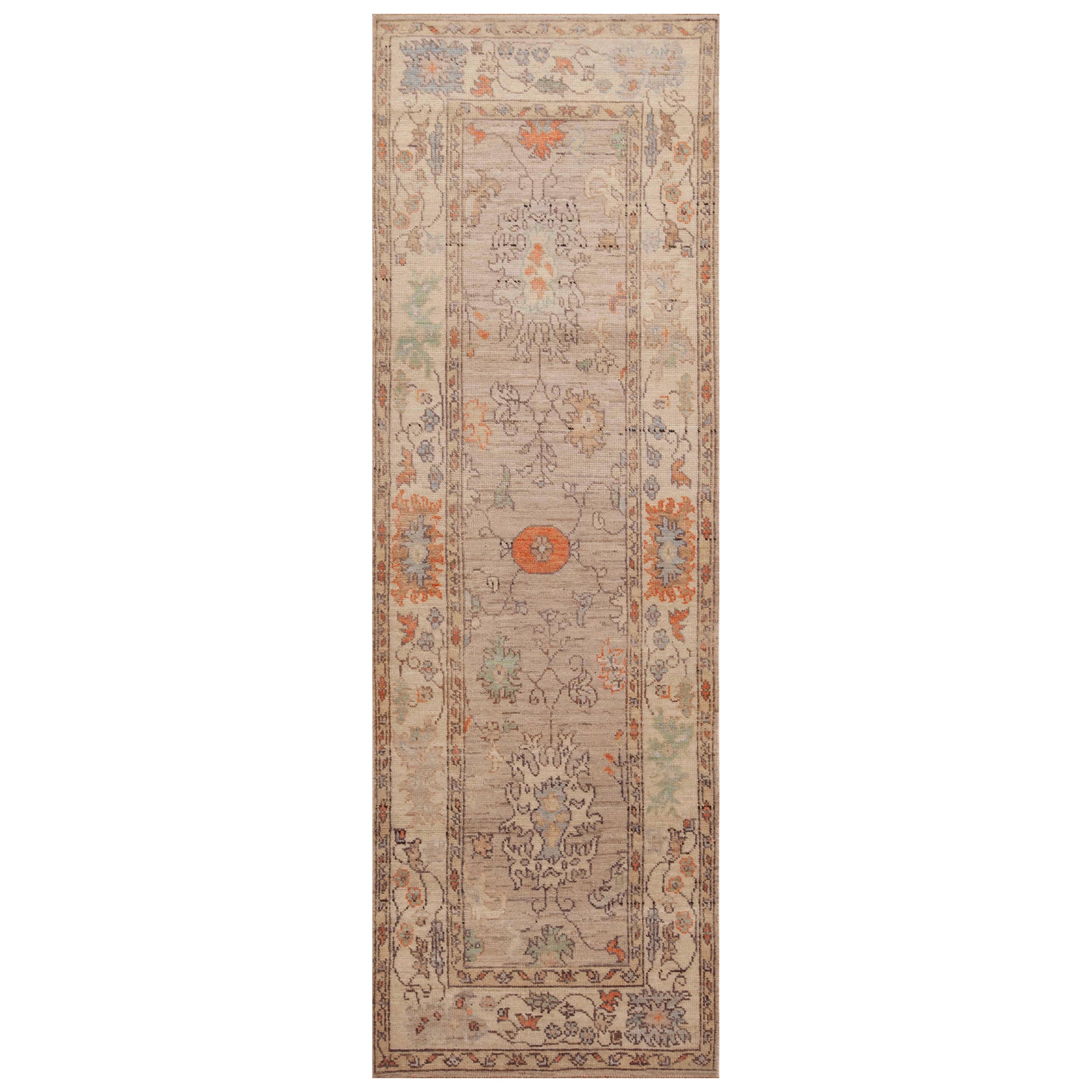 Collection Nazmiyal, motif d'Oushak turc, tribal, rustique et moderne, 3' x 10'