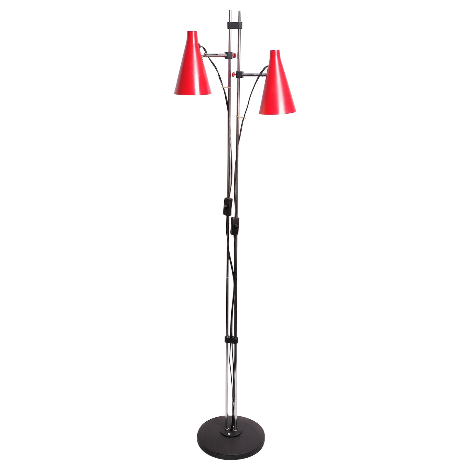 Josef Hurka floor lamp by Lidokov, 1960s For Sale