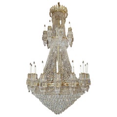 Magnificent English Cut Crystal 60 Light Chandelier.