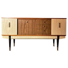 Vintage Midcentury Modern Formica & Teak Side Board 1960 (Stonehill Furniture)