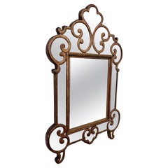 Miroir en bois doré du 19ème siècle par Charles Landre 