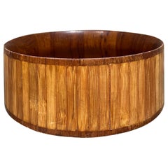 1960s Dansk Designs Teak Bamboo Salad Bowl Jens Quistgaard