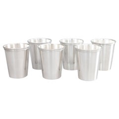 Set of 6 Mid Century Rogers Silver Plate Mint Julep Cups