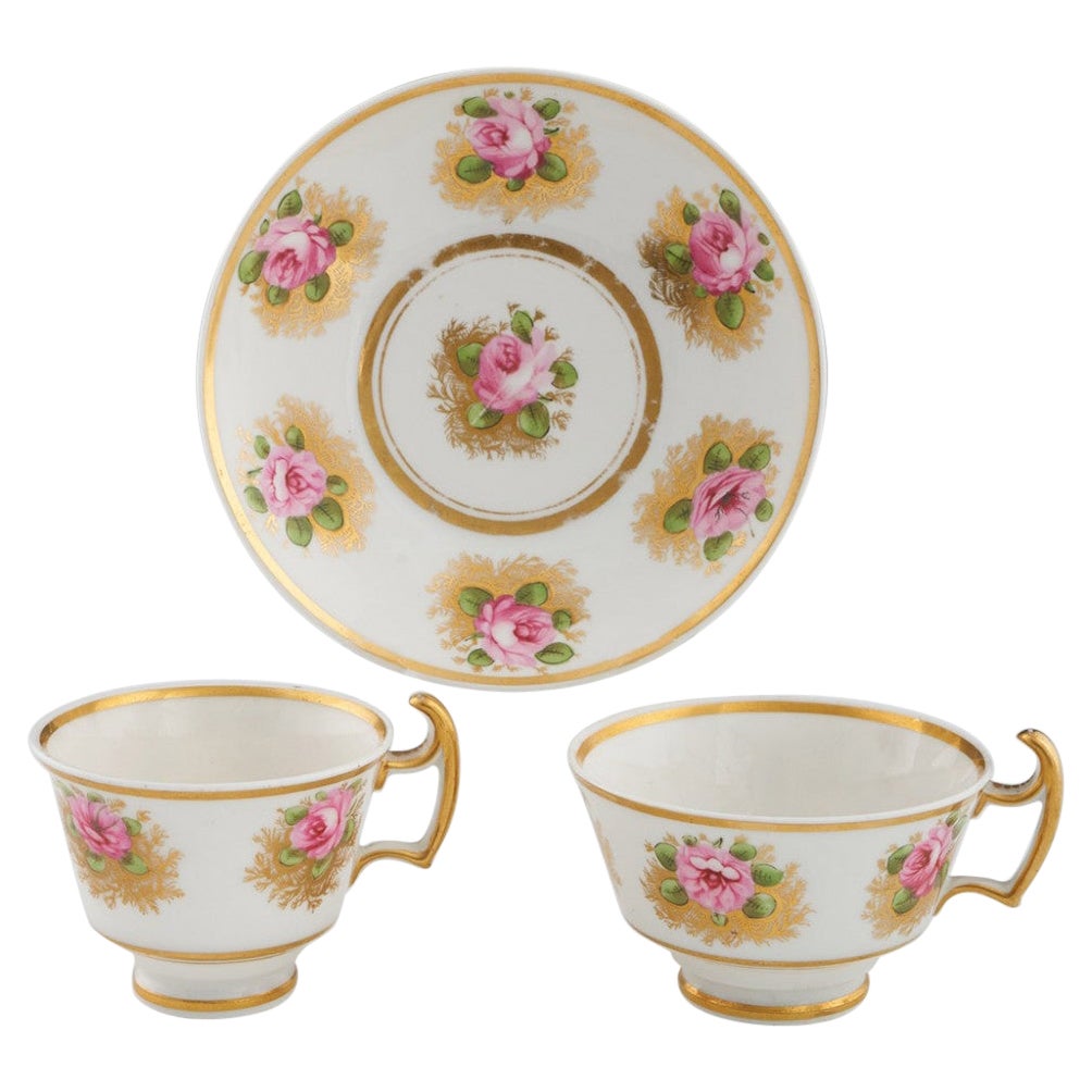 Swansea Porcelain Trio um 1818 im Angebot