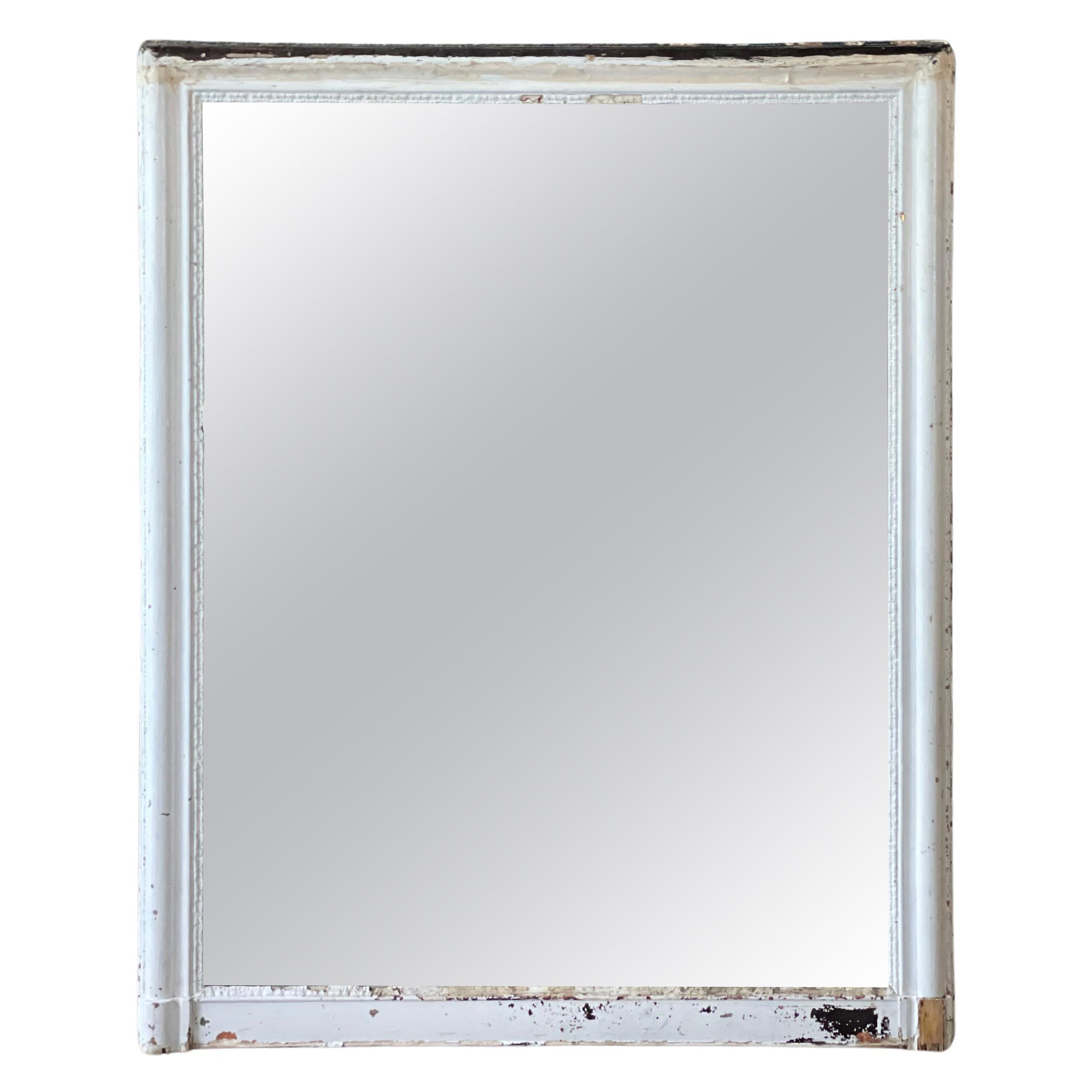 White Vintage Mirror For Sale