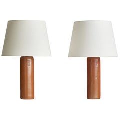 Schwedischer Designer, Tischlampen, Keramik, Schweden, 1970er Jahre