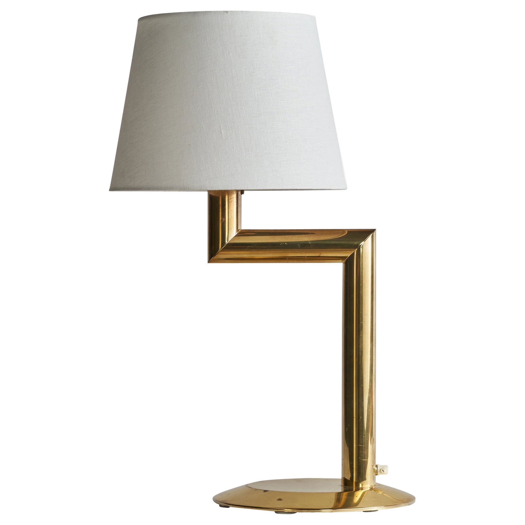 Öia, Table Lamp, Brass, Sweden, 1970s. For Sale