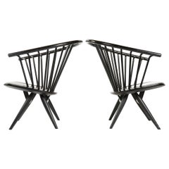 1960s Finnish Pair of Crinolette Lounge Chairs by Ilmari Tapiovaara for Asko