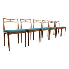 Ensemble de 6 chaises de salle à manger danoises modèle 94 de Johannes Andersen, 1961