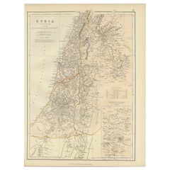 Carte du XIXe siècle de la Syrie et des régions avoisinantes, 1882
