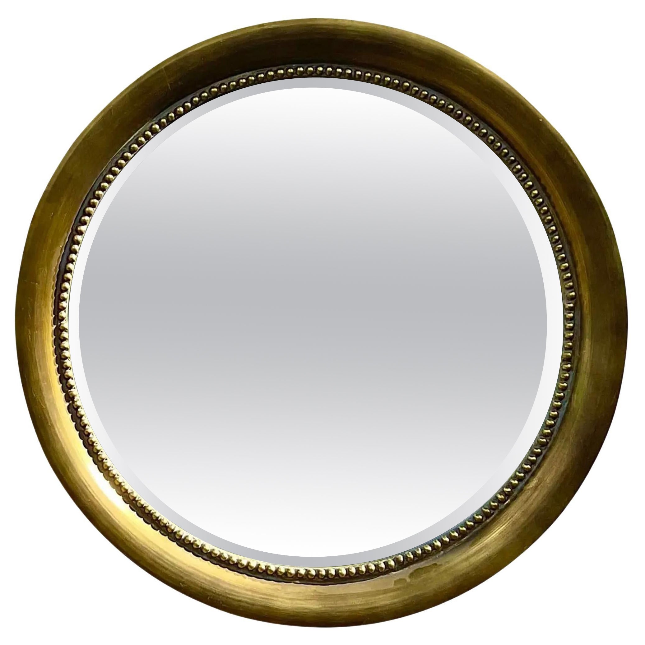 Vintage Regency Gold Circle Mirror