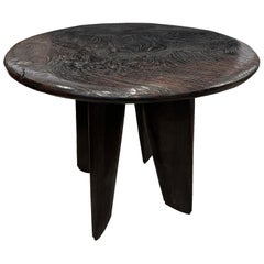 Vintage Andrianna Shamaris Mid Century Couture Espresso Stained Table