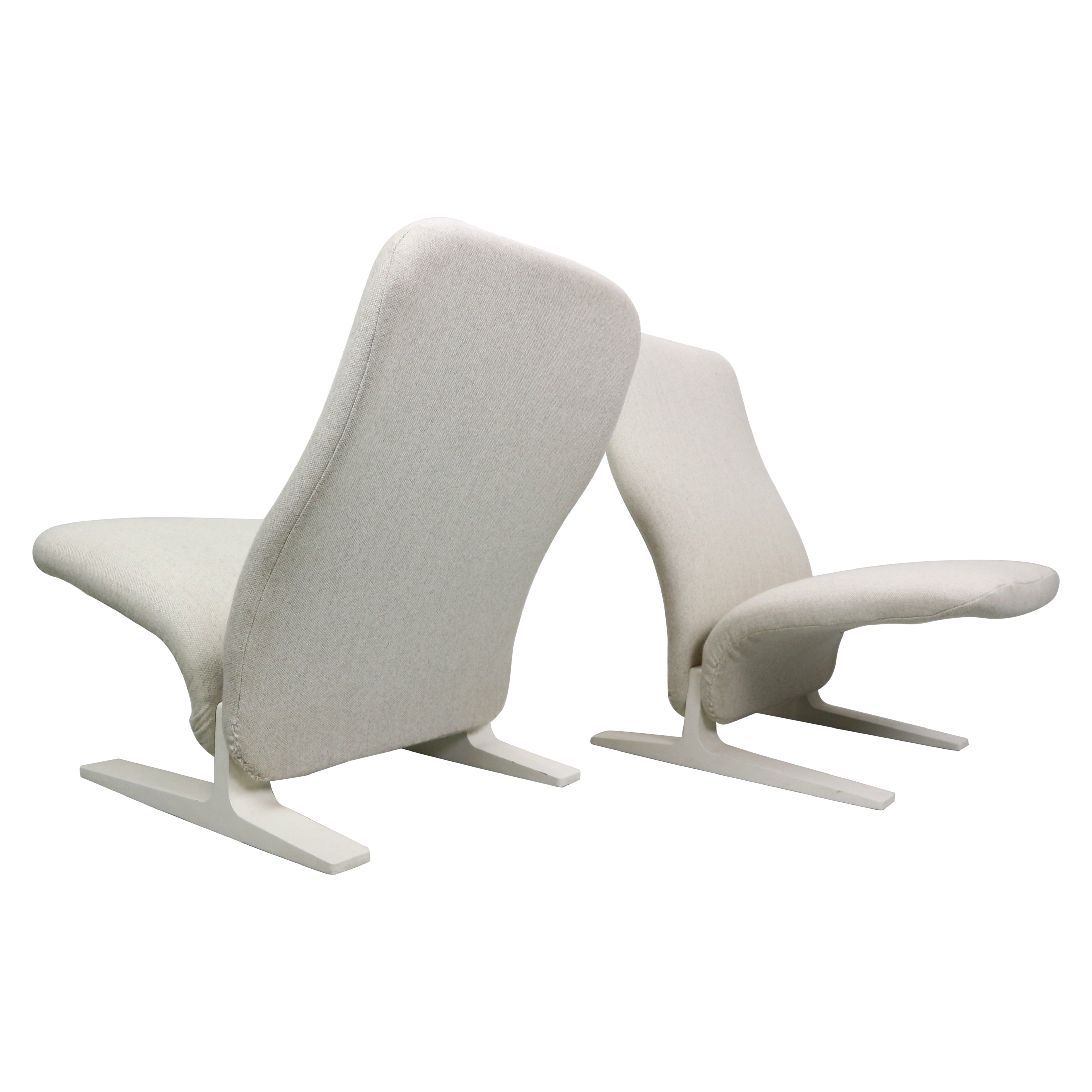 Set of two F780 Concorde Lounge Chairs by Pierre Paulin for Artifort, 1960s For Sale