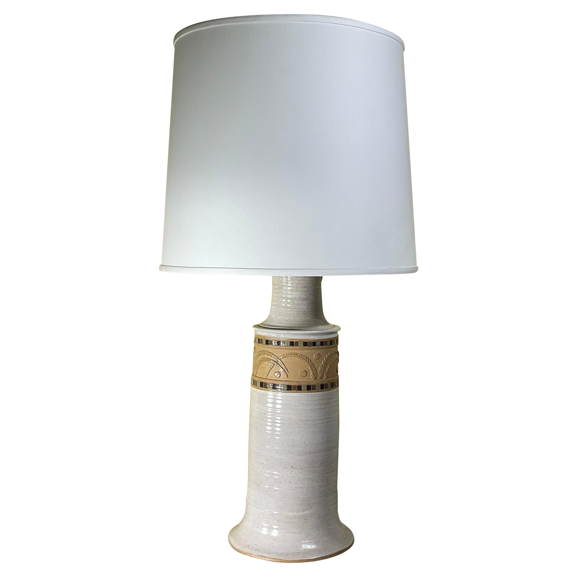 Midcentury Signed Ceramic Table Lamp