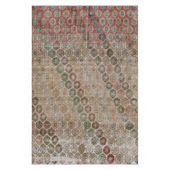 Vintage Zeki Müren Teppich mit polychromen Blumenmustern, von Rug & Kilim
