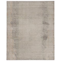 Rug & Kilim's Contemporary Abstract Rug in Taupe and Rust (tapis abstrait contemporain en taupe et rouille)