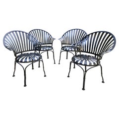 Francois Carre Fan Back Garden Chairs - set of 4