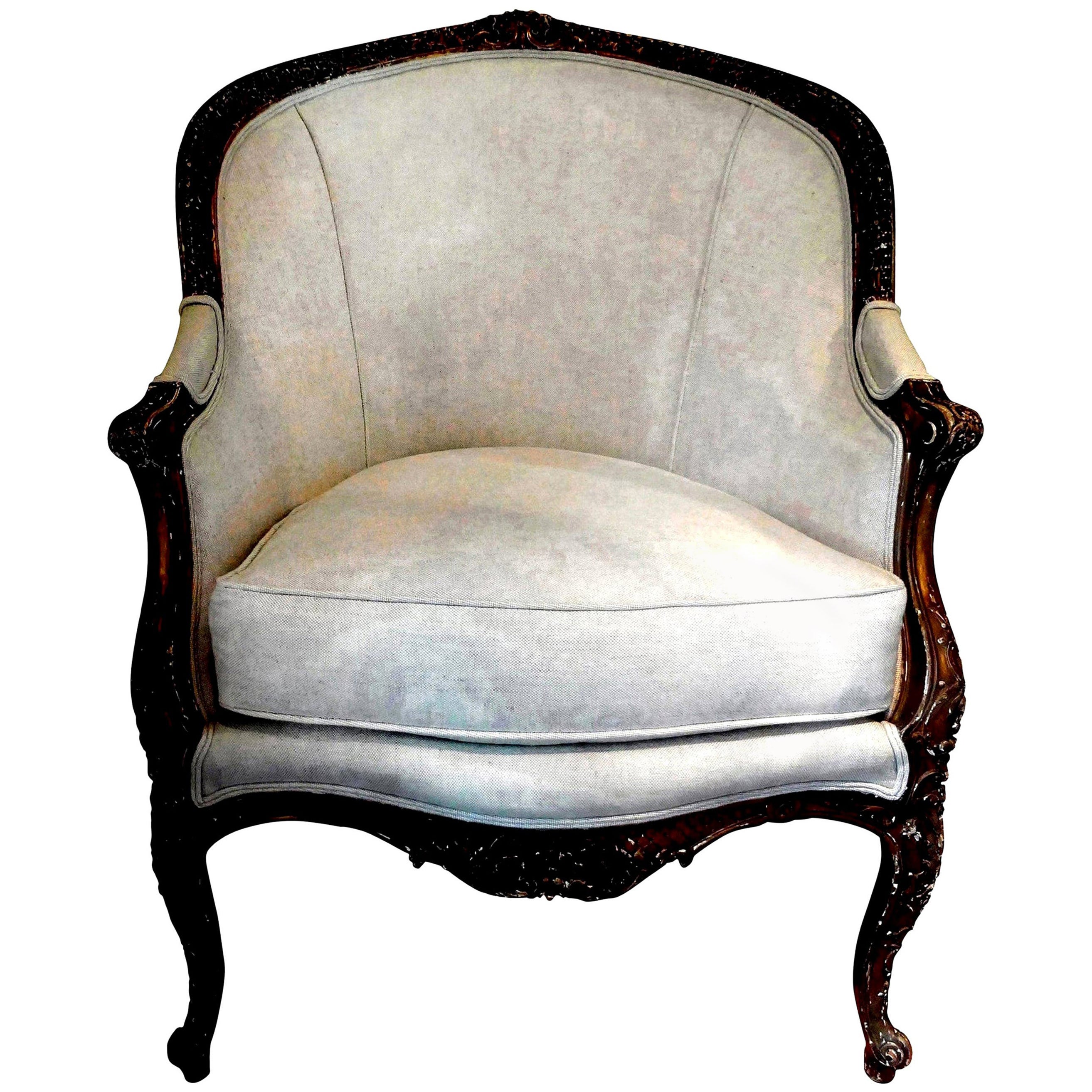 19th Century French Regence Style Giltwood Bergère