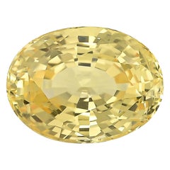 GIA Certified 5.39 Carats Unheated Yellow Sapphire 
