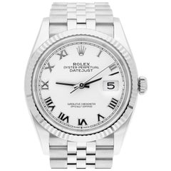 Used Rolex Datejust 126234 Steel 36mm White Roman Dial Jubilee Bracelet 2023 Complete
