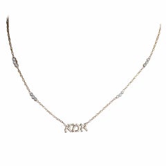 Hebräische Buchstaben אמא Mom Halskette Diamanten auf Kette Judaica Halskette