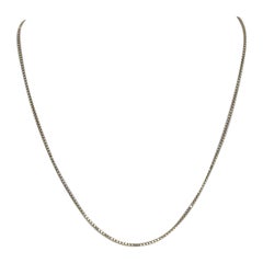 Yellow Gold Box Chain Necklace 16" - 14k Spain