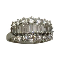 Vintage 18 Karat White Gold Diamond Ring