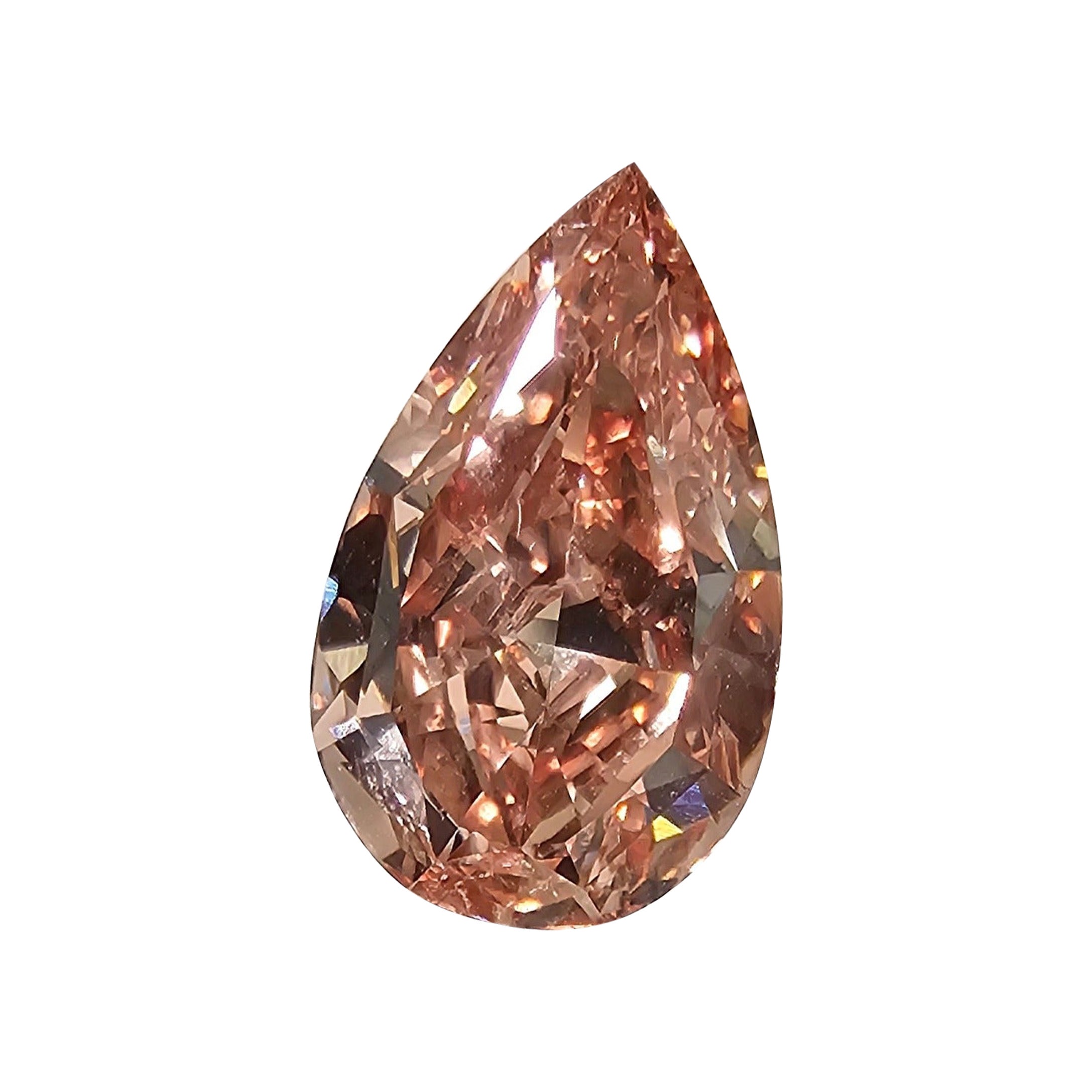 2 Carat GIA Certified Fancy Deep Brown-Pink VS2 Pear Shape Diamond  For Sale