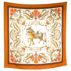 Hermes Cheval Turc by Christiane Vauzelles Silk Scarf
