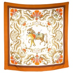 Vintage Hermes Cheval Turc by Christiane Vauzelles Silk Scarf