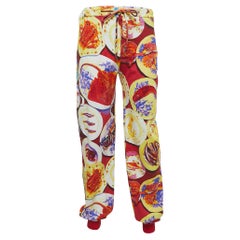 Etro Pantalon à cordon en coton imprimé fruits de mer multicolore XXL