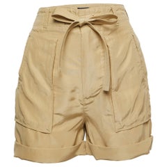 Polo Ralph Lauren - Short ceinturé en soie beige S