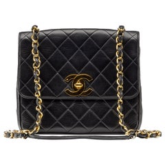 Chanel Big Logo Medium Flap Bag Vintage Lambskin 24k GHW