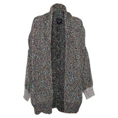 Zadig & Voltaire Multicolor Tweed Open Knitted Cardigan M/L