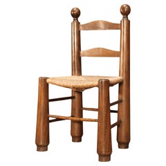 Charles Dudouyt Vintage Oak Dining Chair