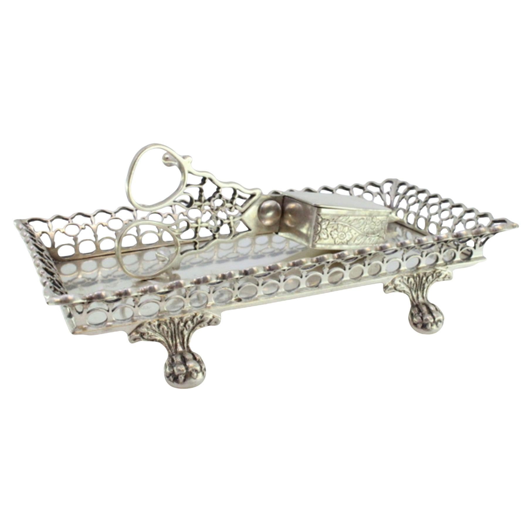 Silver morrões tray 
scissors w/ rack 
cut-out/relief scissors