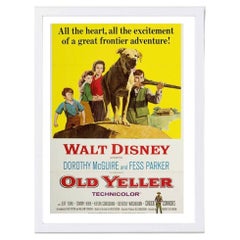 Old Yeller "Newbery" White Frame Poster, 1965