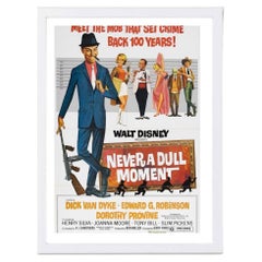 Never a Dull Moment "Crime Comedy" White Frame Poster, 1977