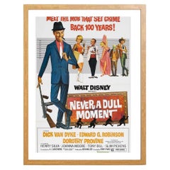 Never a Dull Moment "Crime Comedy" Oak Frame Poster, 1977
