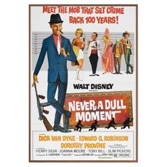 Never a Dull Moment "Crime Comedy" Walnut Frame Poster, 1977