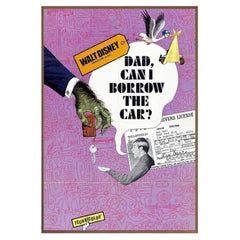Dad... Can I Borrow the Car? "Comedy" Walnut Frame Poster, 1970