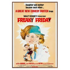 Freaky Friday "Fantasy Comedy" Walnut Frame Poster, 1977
