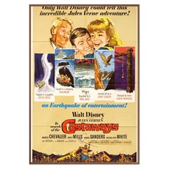 In Search of the Castaways Walnut Frame Poster, 1970