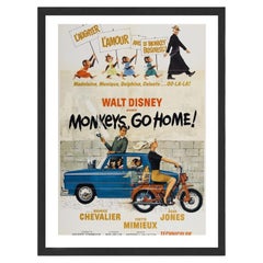 Affen, geht nach Hause! Poster mit schwarzem Rahmen, 1966