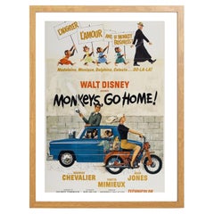 Affen, geht nach Hause! Poster mit Eichenholzrahmen, 1966