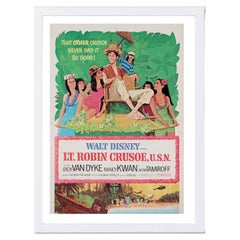 Lt. Robin Crusoe U.S.N.White Frame Poster, 1974