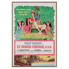 Lt. Robin Crusoe U.S.N.Walnut Frame Poster, 1974